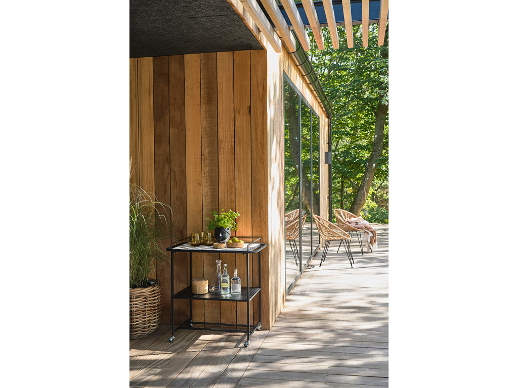 Plantenbak set van 2 Naturel riet
