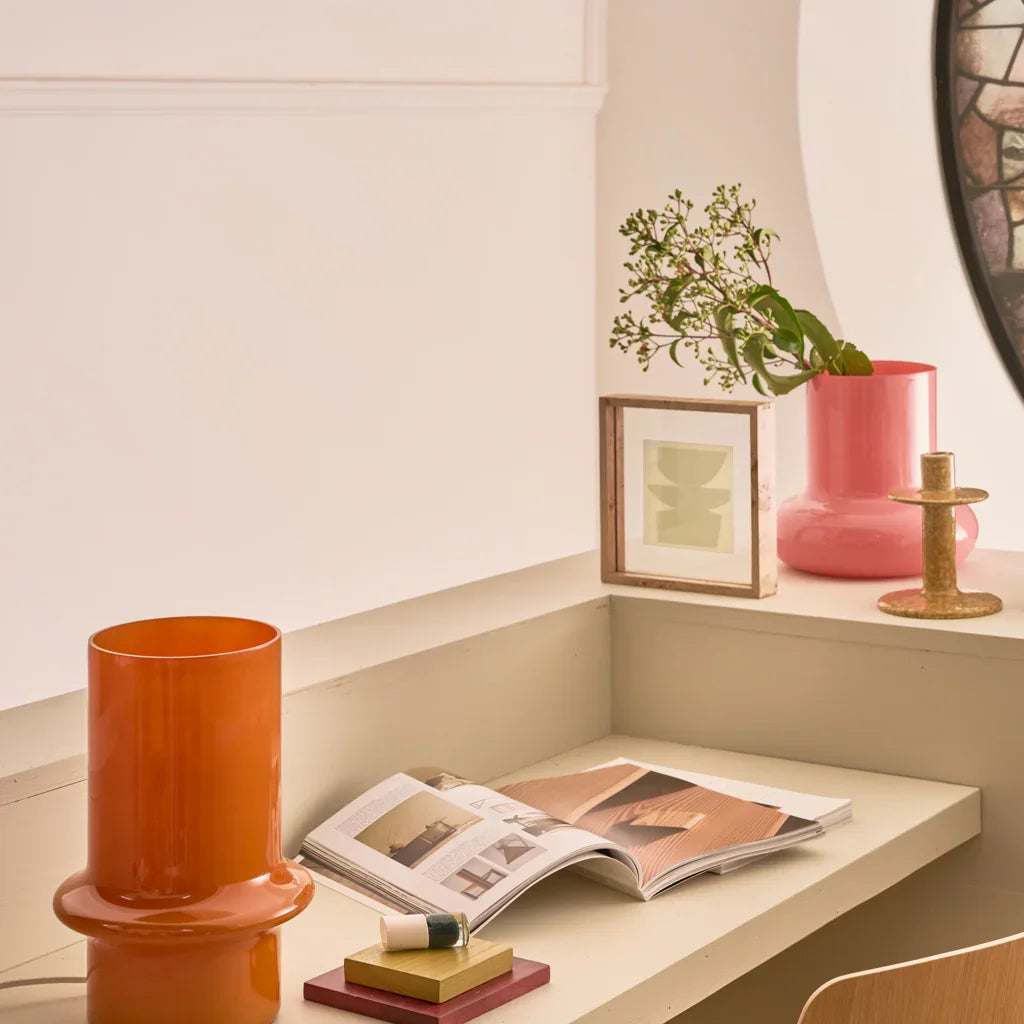 Table lamp Shai, Golden orange