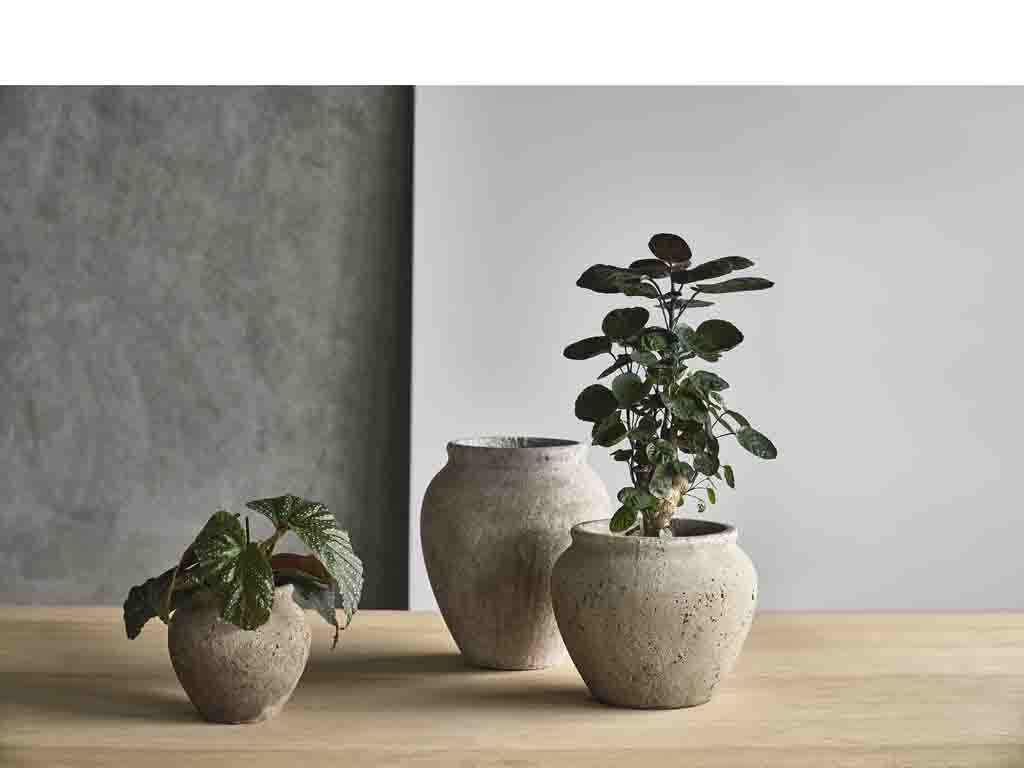 Pot voor decoratie Dia. 30,5 x 35,5 cm Grijs