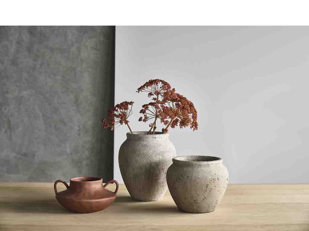 Pot voor decoratie Dia. 30,5 x 35,5 cm Grijs