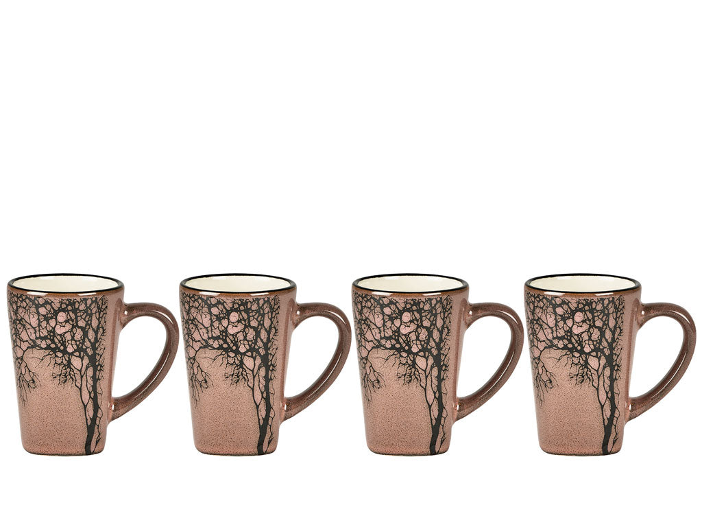Villa-collectie Espresso kopje Hella Dark Rose- 10 CL set van 4 - Accessoire Loods