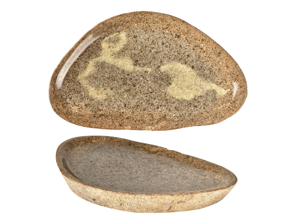 Villa Collection Bark Dish Dia. 40 x 6 cm Nature River stone - Accessoire Loods
