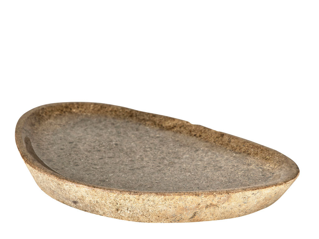 Villa Collection Bark Dish Dia. 40 x 6 cm Nature River stone - Accessoire Loods