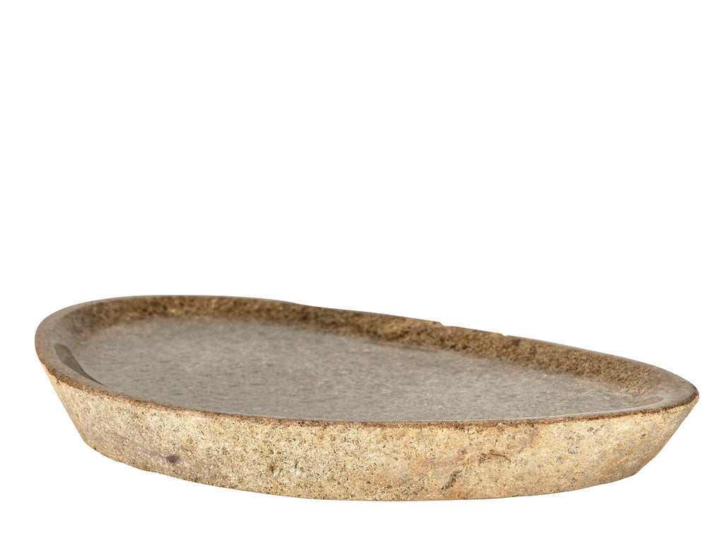 Villa Collection Bark Dish Dia. 40 x 6 cm Nature River stone - Accessoire Loods