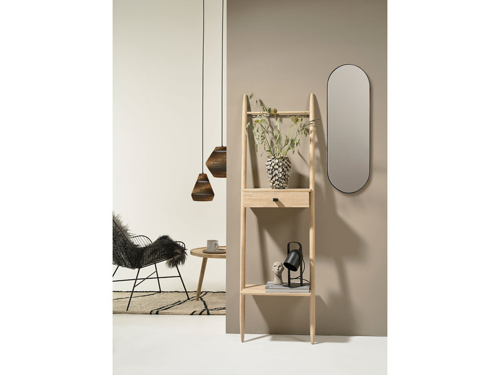 Villa Collection Vasto Spiegel 90 x 30 x 2 cm Zwart - Accessoire Loods