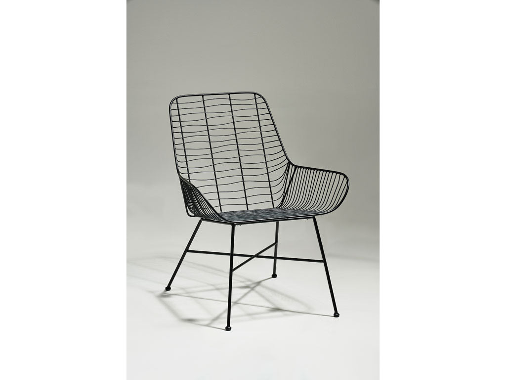 Villa Collection Stoel Svale-serie Metaal Zwart 67 x 63 x 77 cm - Accessoire Loods