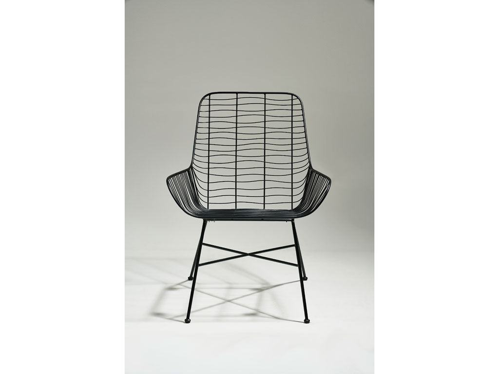 Villa Collection Stoel Svale-serie Metaal Zwart 67 x 63 x 77 cm - Accessoire Loods