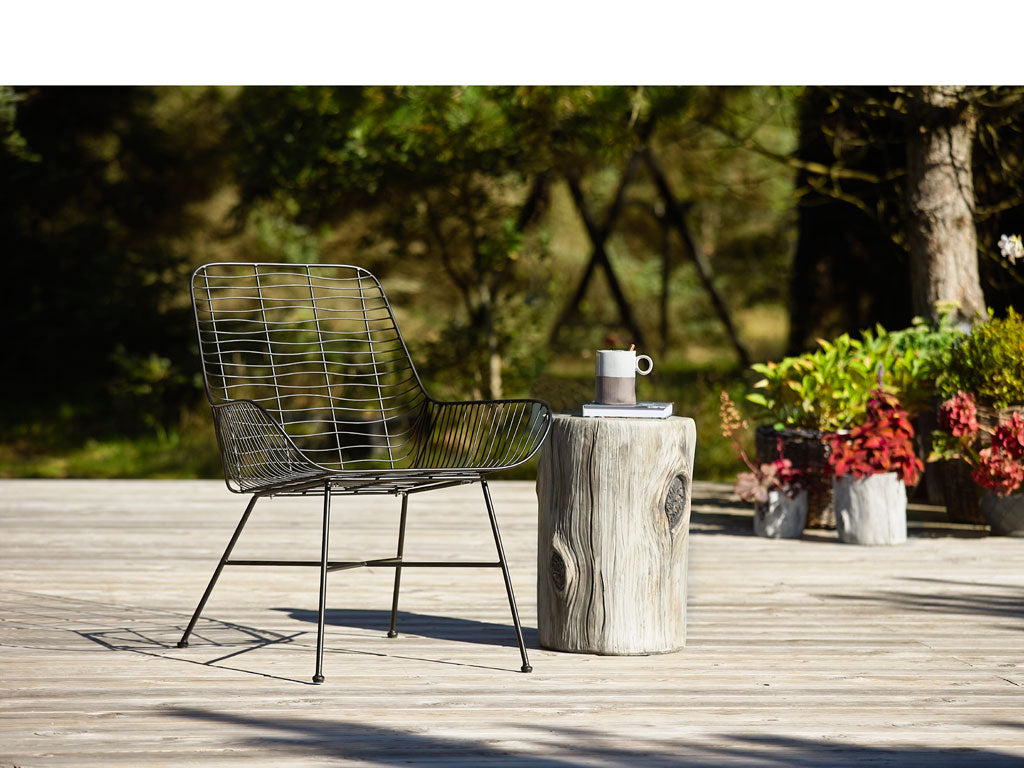 Villa Collection Stoel Svale-serie Metaal Zwart 67 x 63 x 77 cm - Accessoire Loods