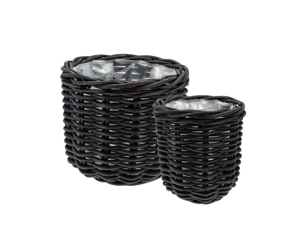 Villa Collection Vilda Plantenmand 2 stuks Zwart