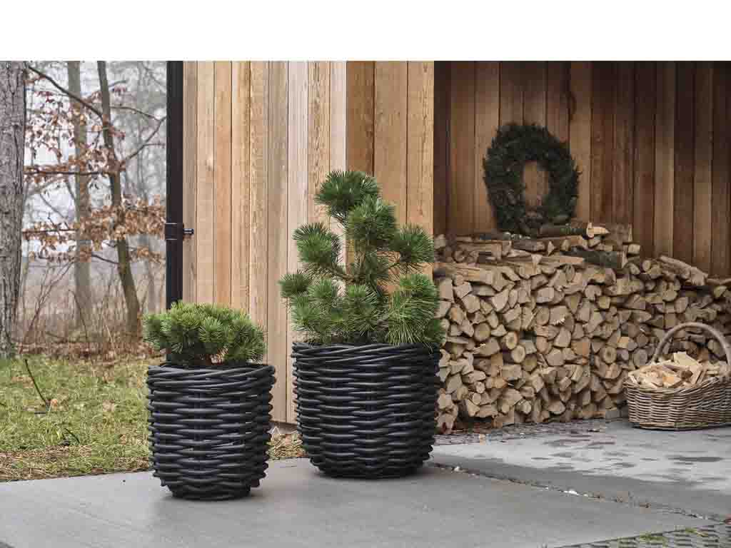 Villa Collection Vilda Plantenmand 2 stuks Zwart