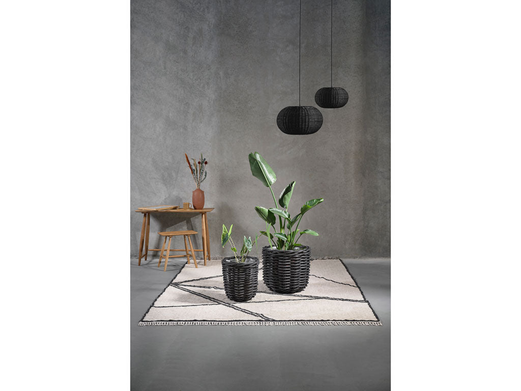 Villa Collection Vilda Plantenmand 2 stuks Zwart