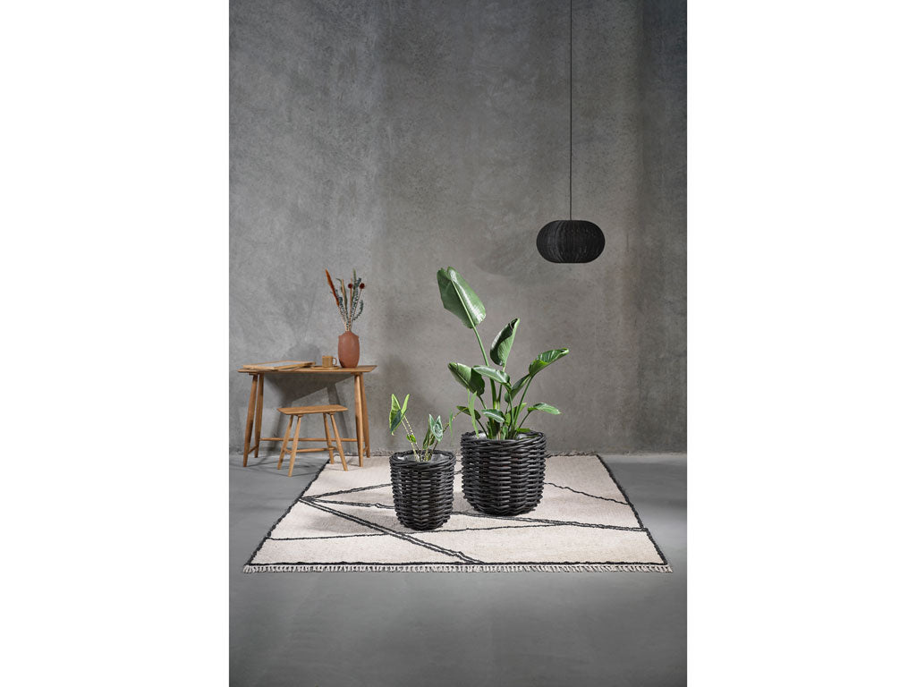 Villa Collection Vilda Plantenmand 2 stuks Zwart