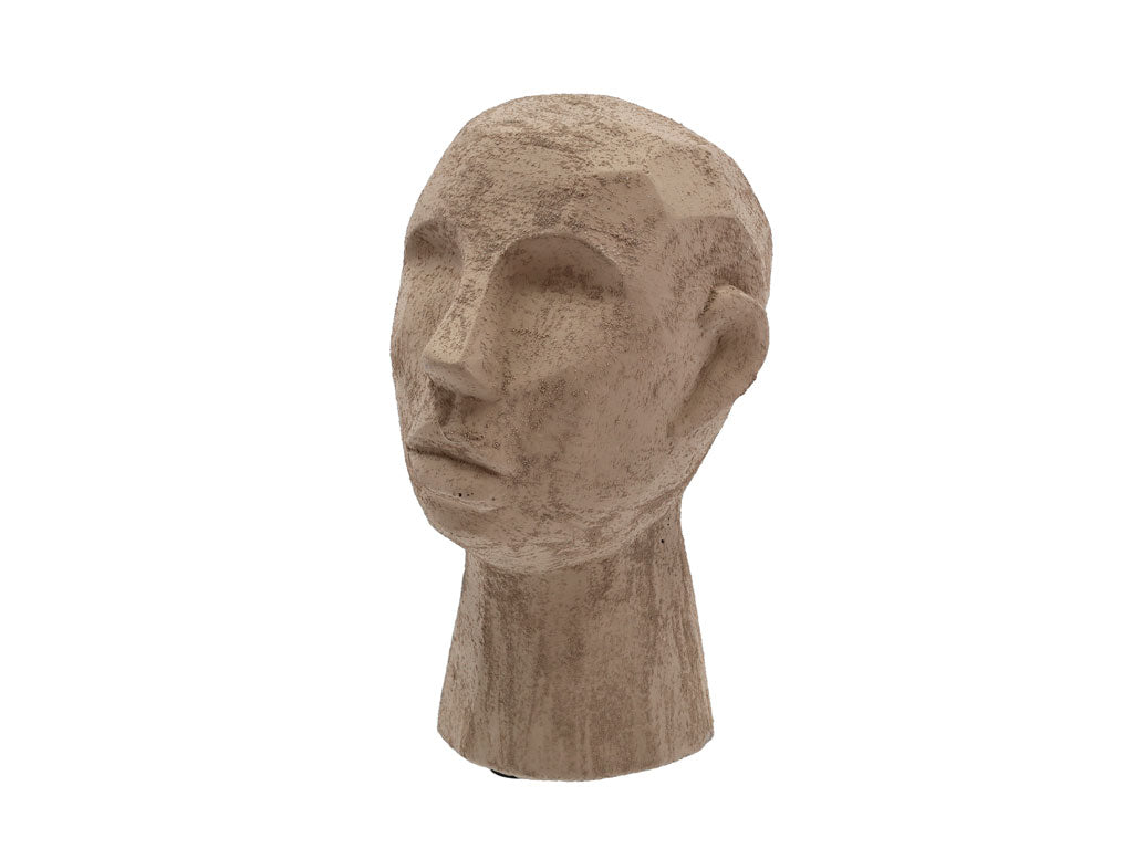Villa Collection Talvik Beeldje Hoofd 18,5 x 19,5 x 30 cm Grijsbruin - Accessoire Loods