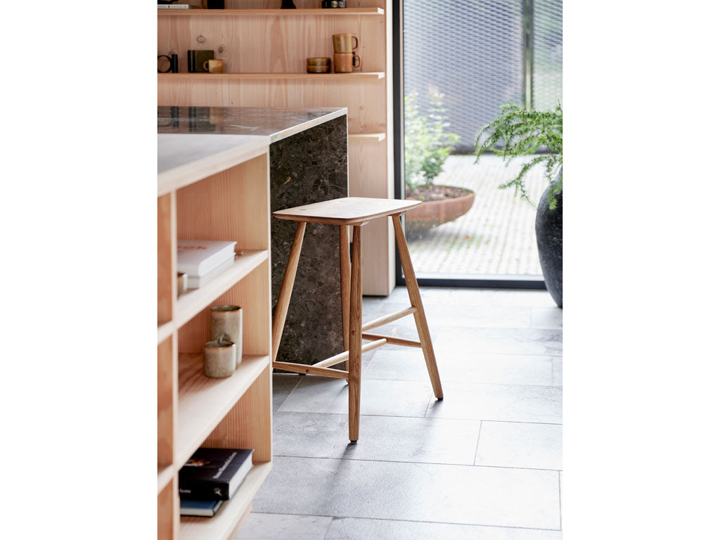 Villa Collection Bodo Hoge kruk 46,5 x 28 x 64 cm Natuur Geolied Eiken - Accessoire Loods