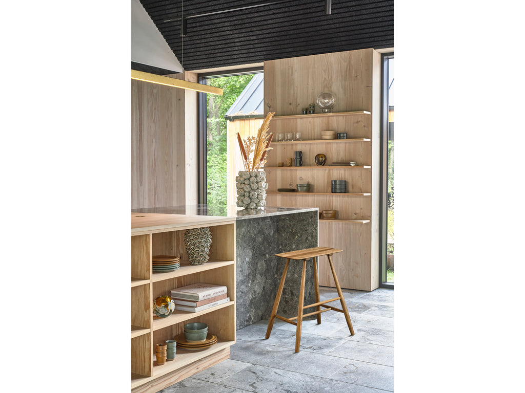 Villa Collection Bodo Hoge kruk 46,5 x 28 x 64 cm Natuur Geolied Eiken - Accessoire Loods