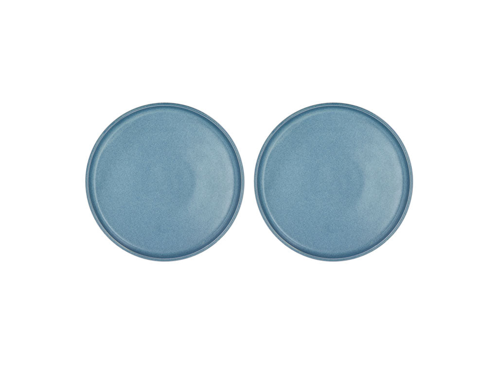 Villa Collection Fjord Lunchbord Dia 20,5 x 1,5 cm 2 st. Blauw - Accessoire Loods