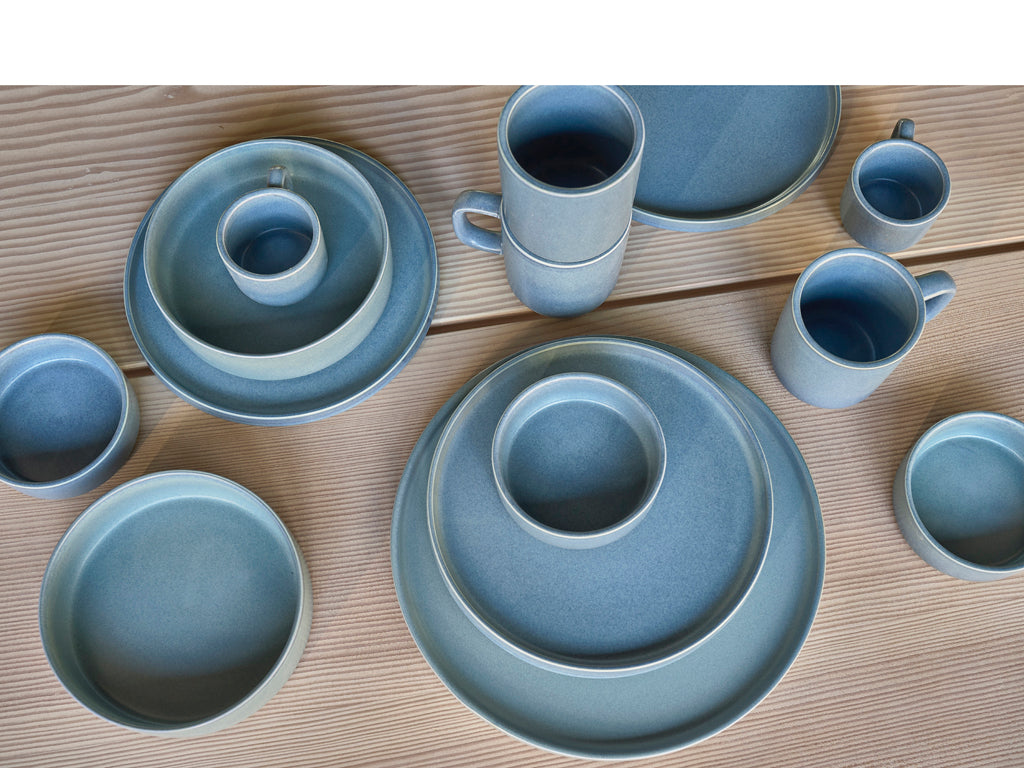 Villa Collection Fjord Lunchbord Dia 20,5 x 1,5 cm 2 st. Blauw - Accessoire Loods