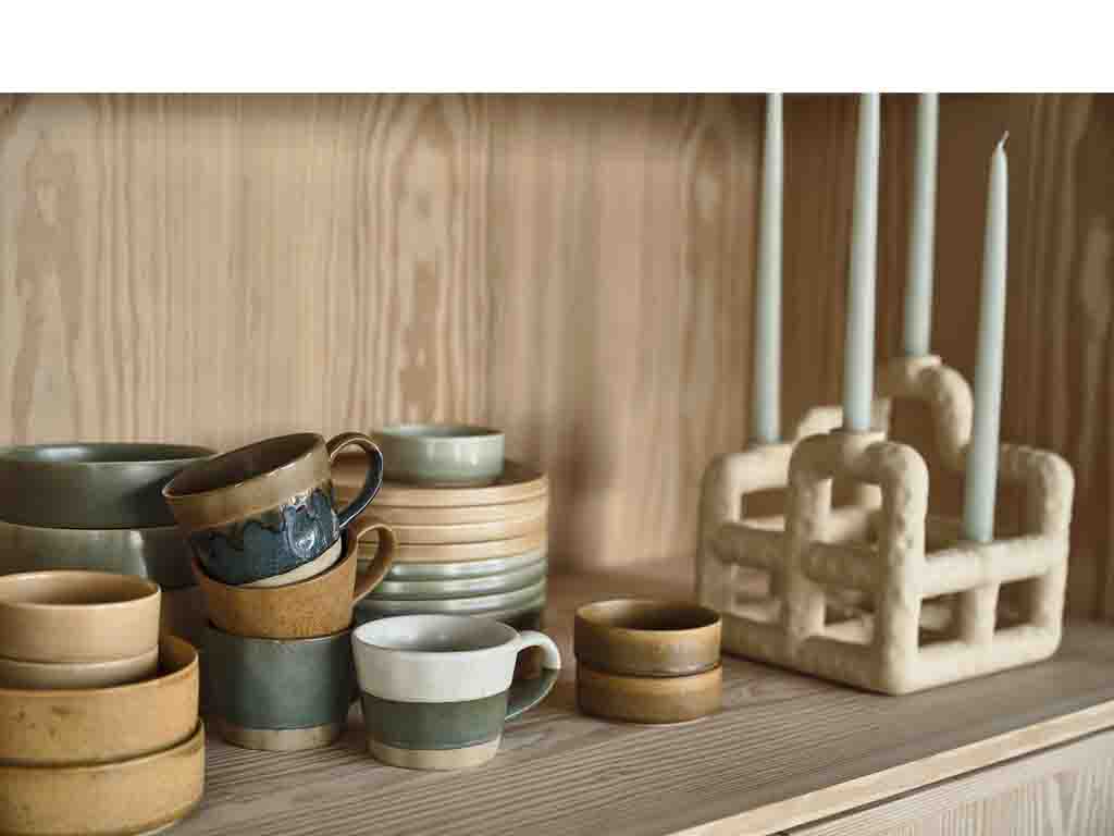 Villa Collection Fjord Lunchbord Dia 20,5 x 1,5 cm 2 stuks Crème - Accessoire Loods