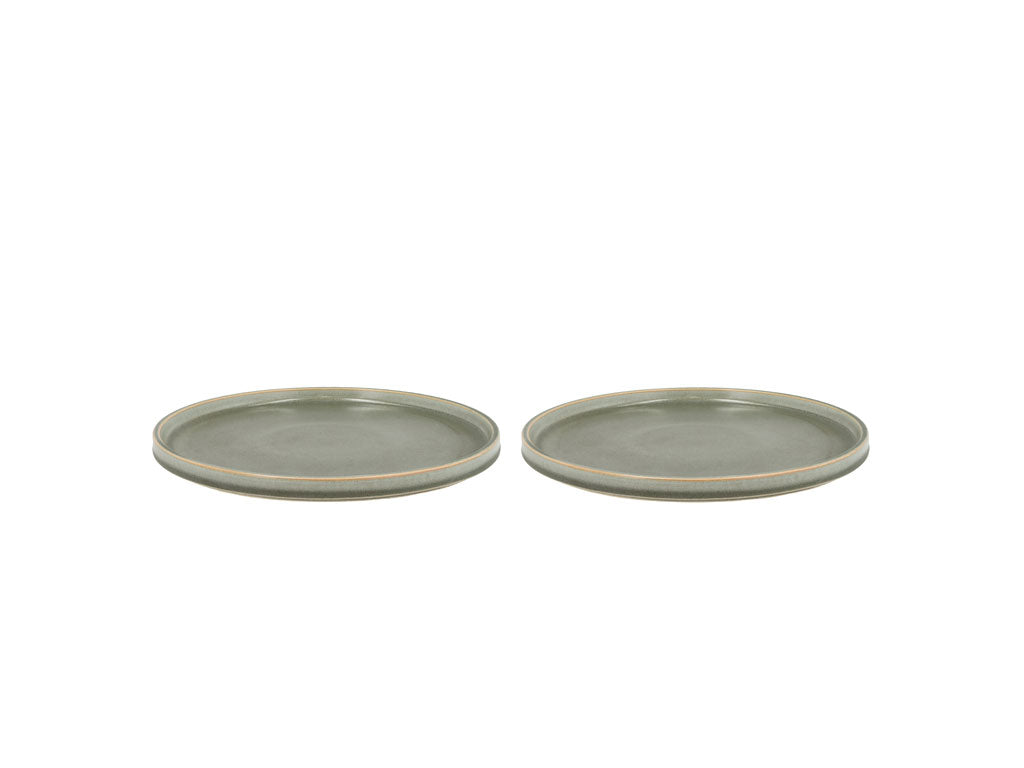 Villa Collection Fjord Lunchbord Dia 20,5 x 1,5 cm 2 stuks Groen - Accessoire Loods