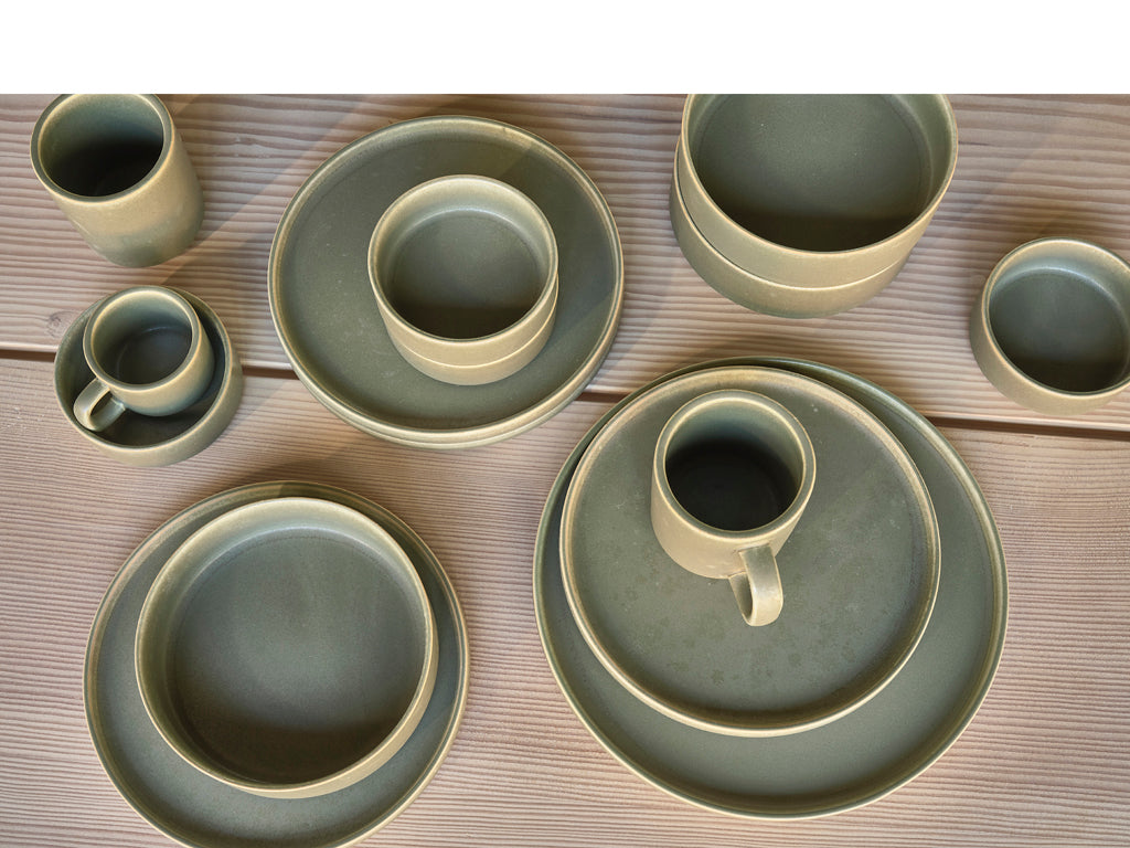 Villa Collection Fjord Lunchbord Dia 20,5 x 1,5 cm 2 stuks Groen - Accessoire Loods