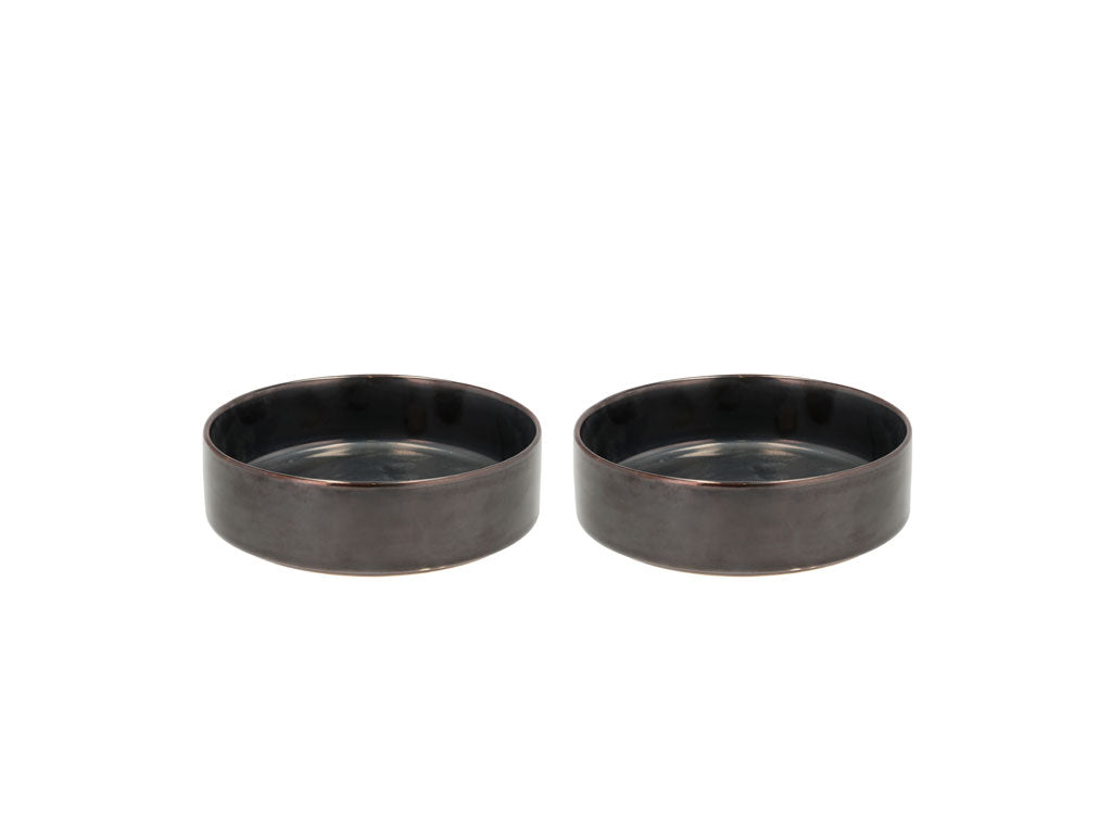 Villa Collection Fjord Kom Dia 15,5 x 4,5 cm 0,45 liter 2 st. Zwart metallic - Accessoire Loods