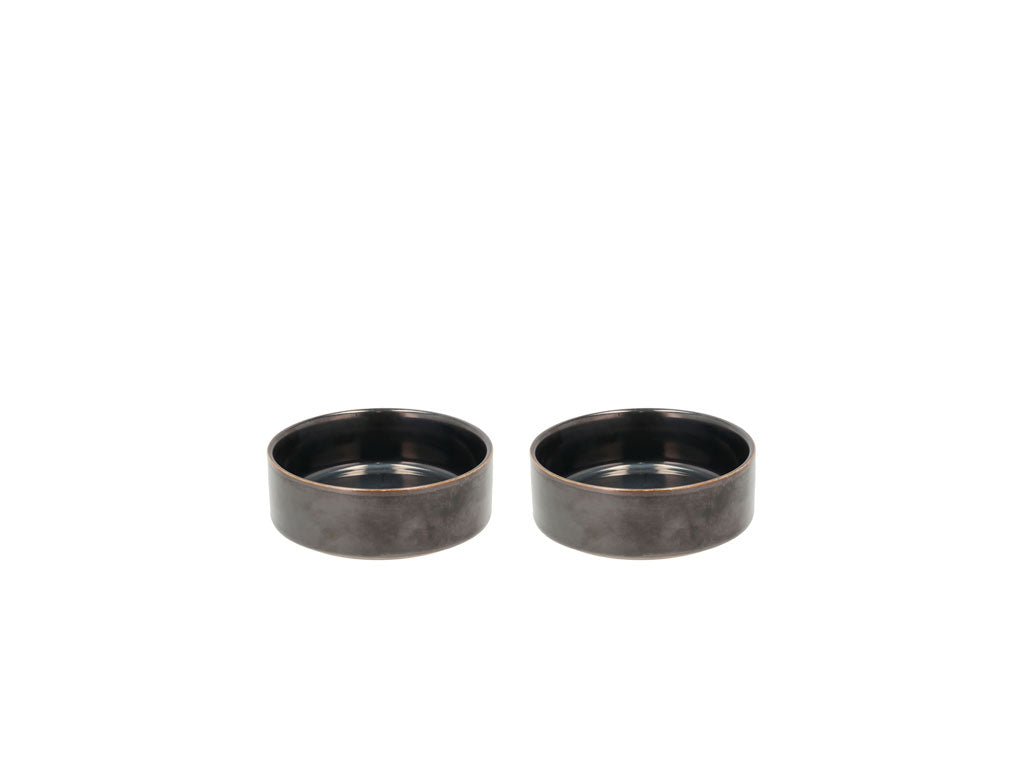 Villa Collection Fjord Kom Dia 10,1 x 3,6 cm 0,125 liter 2 st. Zwart metallic - Accessoire Loods