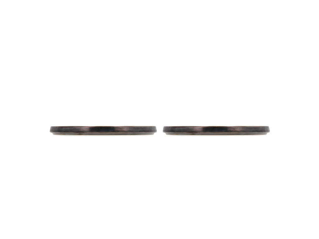 Villa Collection Fjord Lunchbord Dia 20,5 x 1,5 cm 2 st. Zwart metallic