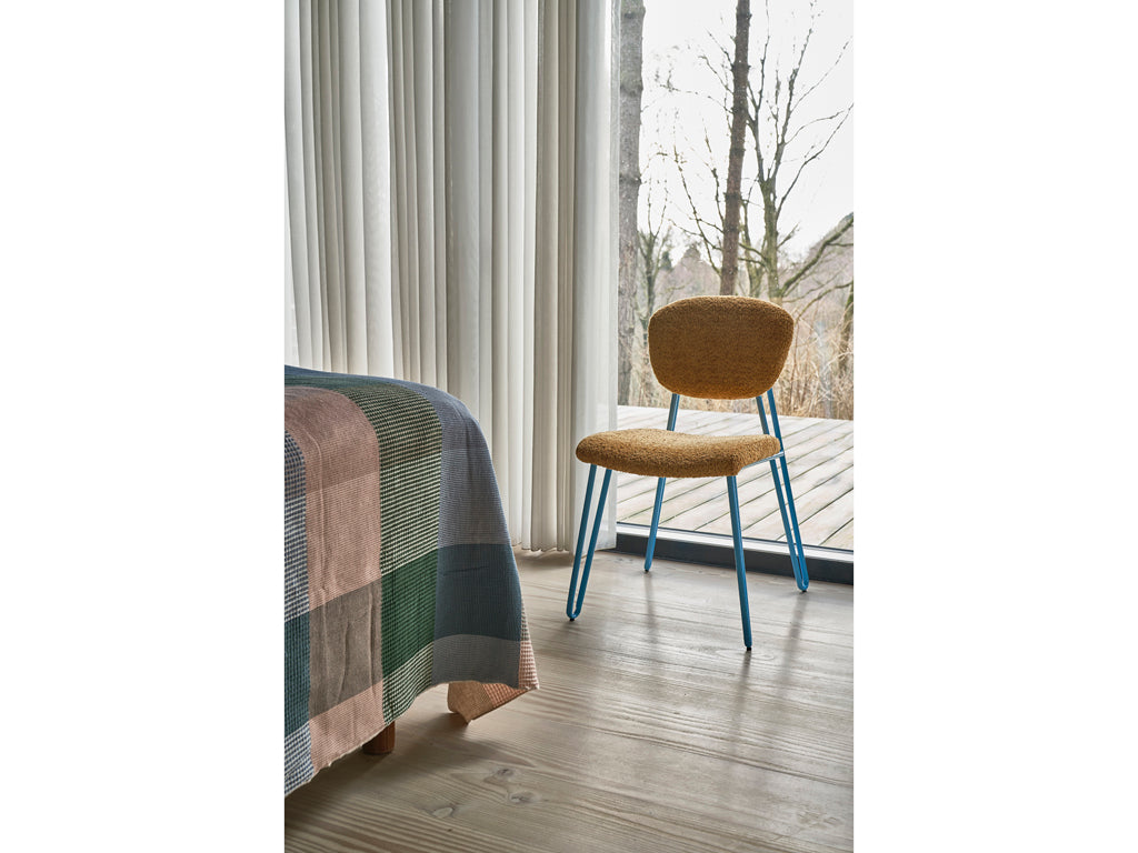 Villa Collection Styles Stoel 55 x 43 x 82 cm Blauw/Amber - Accessoire Loods