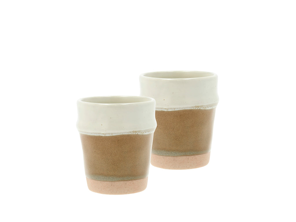 Villa Collection Evig Espressokop Dia 6 x 7 cm 0,1 liter 2 st. Bruin/Crème - Accessoire Loods
