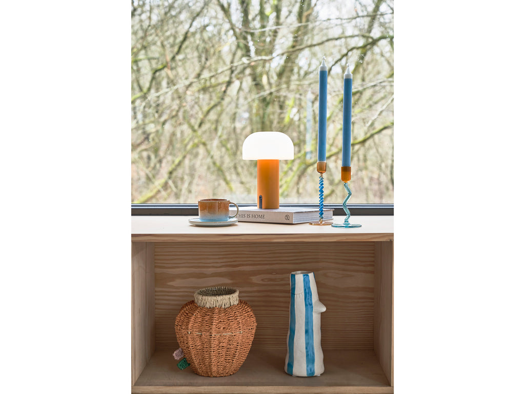 Villa Collection Allure Mok met handvat Dia 8,5 x 6 cm 0,16 liter 2 st. Blauw/Amber - Accessoire Loods