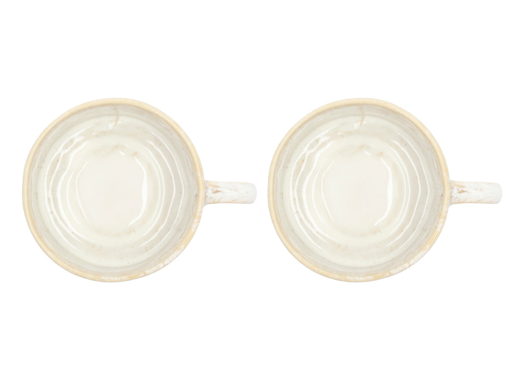 Villa Collection Allure Mok met handvat Dia 8,5 x 6 cm 0,16 liter 2 st. Crème/Sand - Accessoire Loods