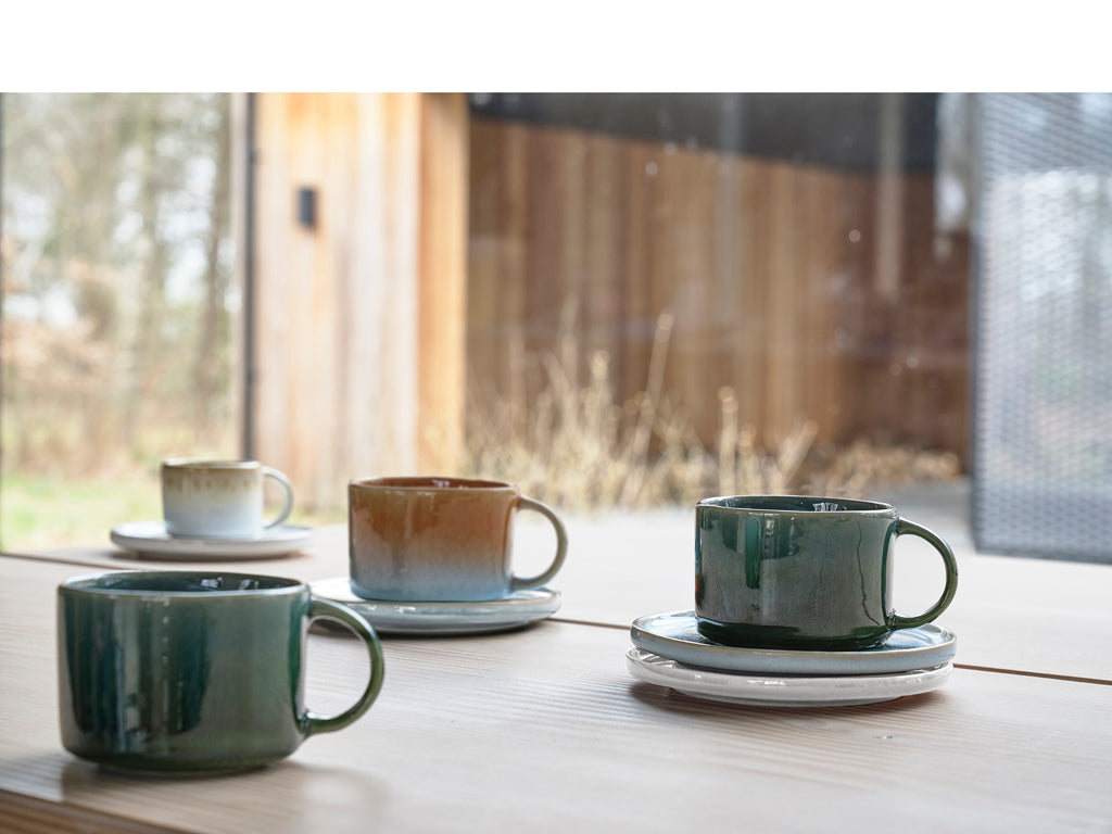 Villa Collection Allure Mok met handvat Dia 8,5 x 6 cm 0,16 liter 2 st. Crème/Sand - Accessoire Loods