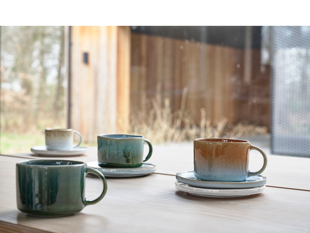 Villa Collection Allure Espressokop Dia 6,5 x 5,1 cm 0,08 liter 2 stuks Groen/Blauw
