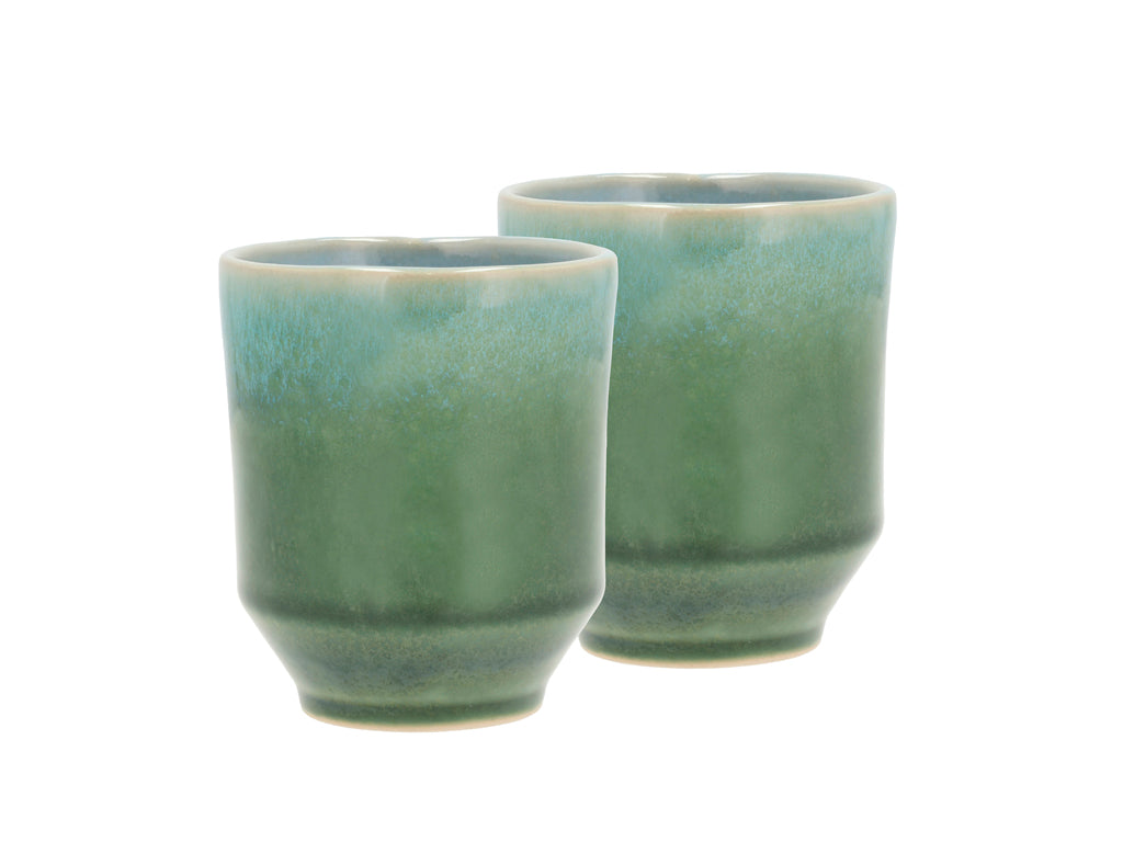 Villa Collection Allure Mok Dia 7,5 x 9 cm 0,18 liter 2 st. Groen/Blauw - Accessoire Loods