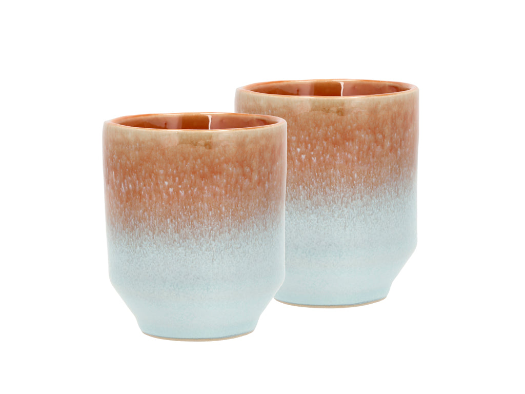 Villa Collection Allure Mok Dia 7,5 x 9 cm 0,18 liter 2 st. Blauw/Amber - Accessoire Loods