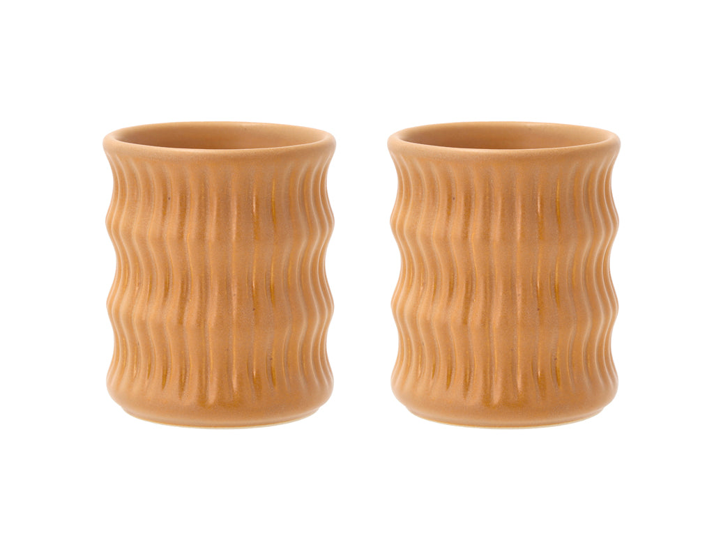 Villa Collection Styles Mok Dia 8 x 9,5 cm 0,3 liter 2 stuks Amber - Accessoire Loods