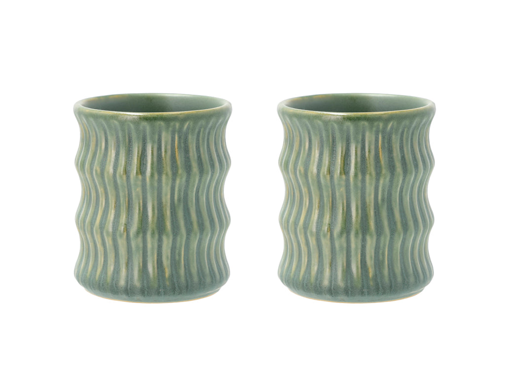 Villa Collection Styles Mok Dia 8 x 9,5 cm 0,3 liter 2 st. Groen - Accessoire Loods