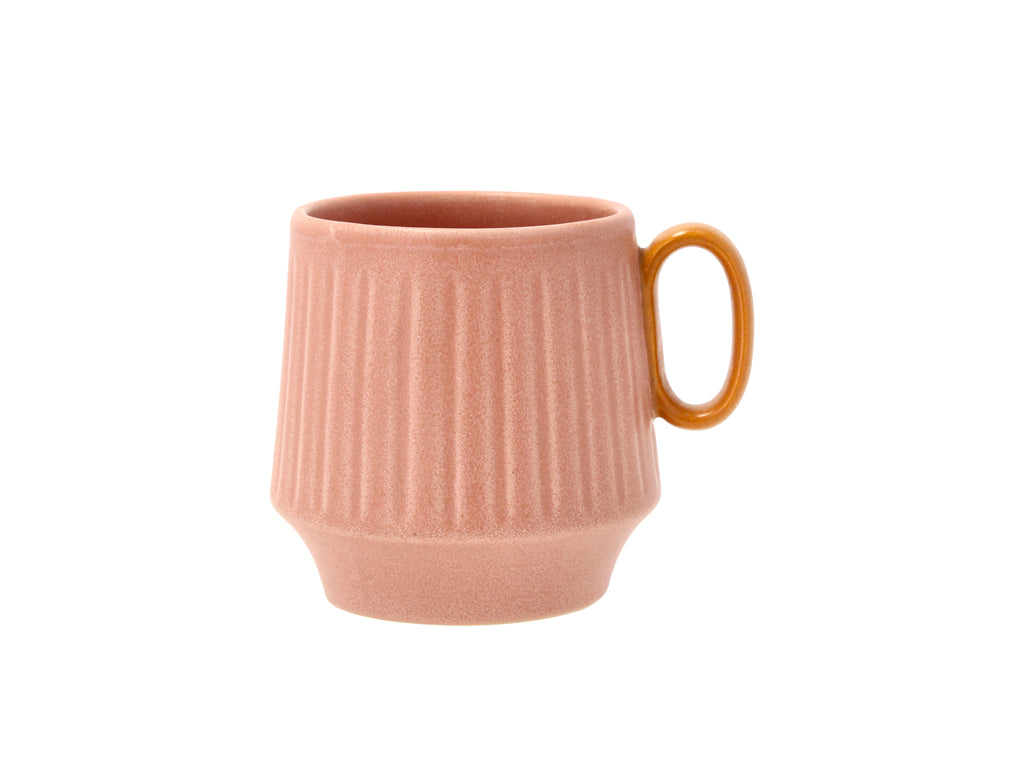Villa Collection Styles Mok met handvat Dia 11,5 x 9,5 cm 0,3 liter 2 st. Roze/Amber - Accessoire Loods