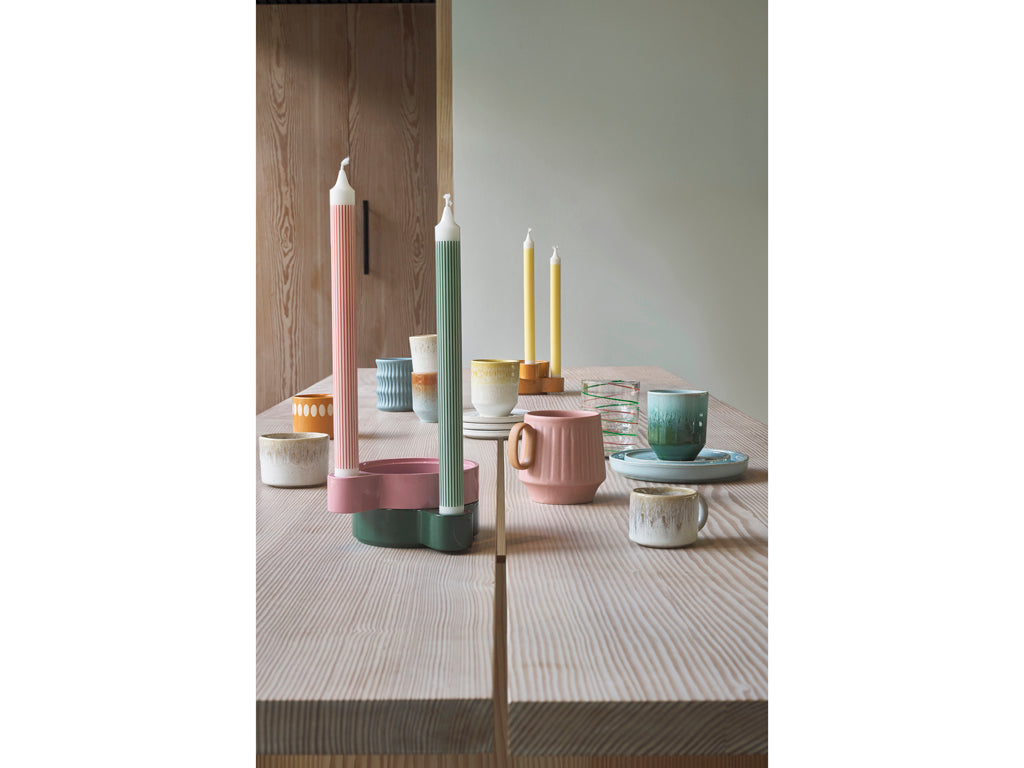Villa Collection Styles Mok met handvat Dia 11,5 x 9,5 cm 0,3 liter 2 st. Roze/Amber - Accessoire Loods