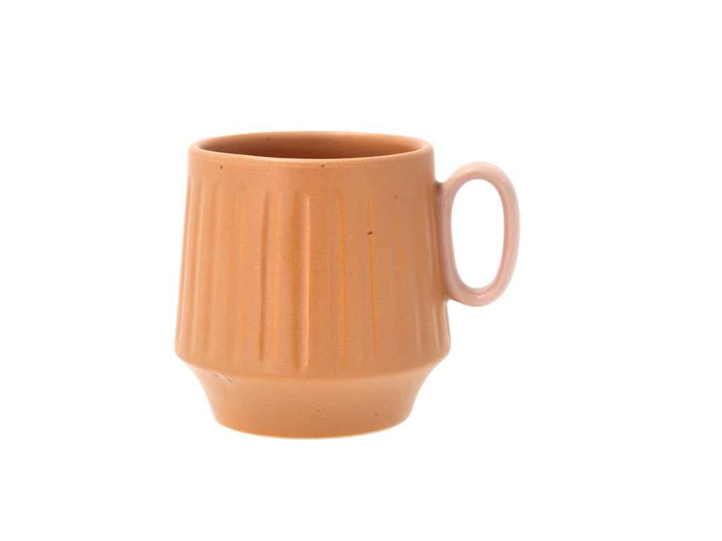 Villa Collection Styles Mok met handvat Dia 11,5 x 9,5 cm 0,3 liter 2 stuks Amber/Roze - Accessoire Loods