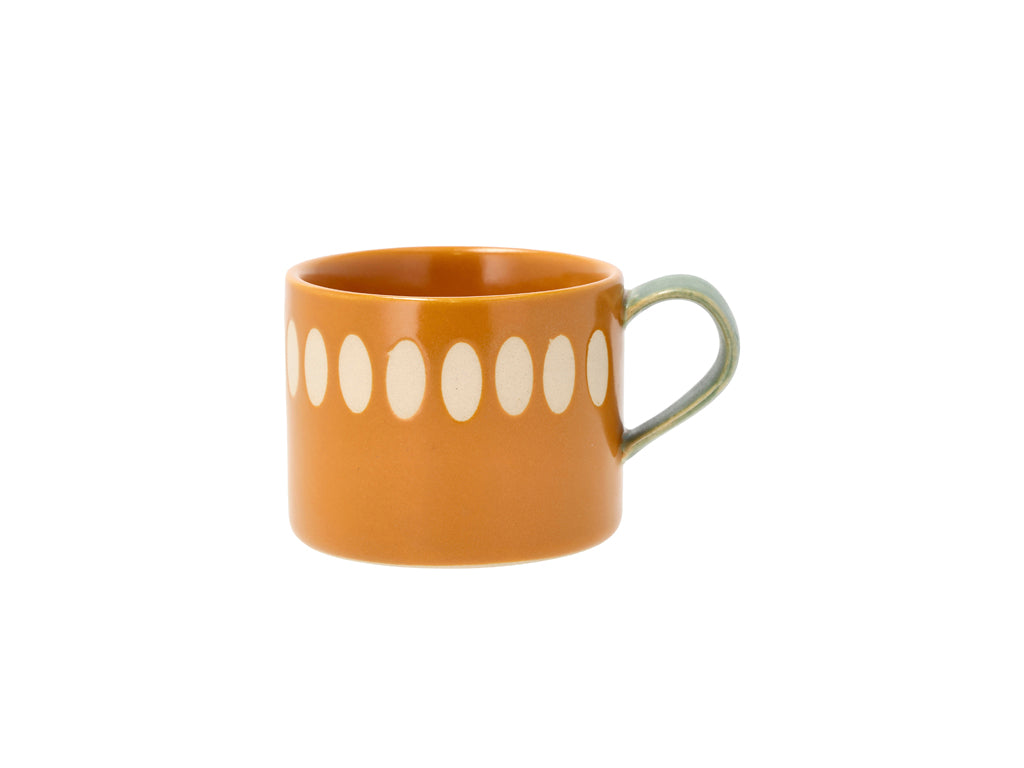 Villa Collection Styles Mok met handvat Dia 11,5 x 6,5 cm 0,2 liter 2 stuks Amber/Groen - Accessoire Loods
