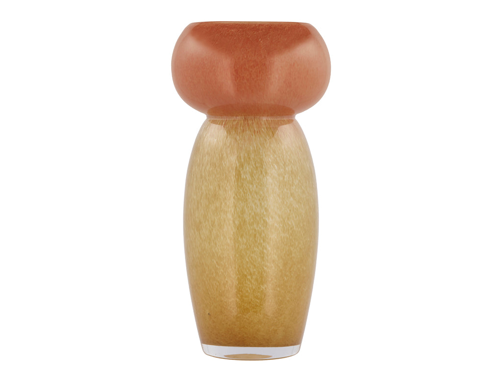 Villa Collection Aurora Vaas Dia 14,5 x 30 cm Geel/Amber - Accessoire Loods