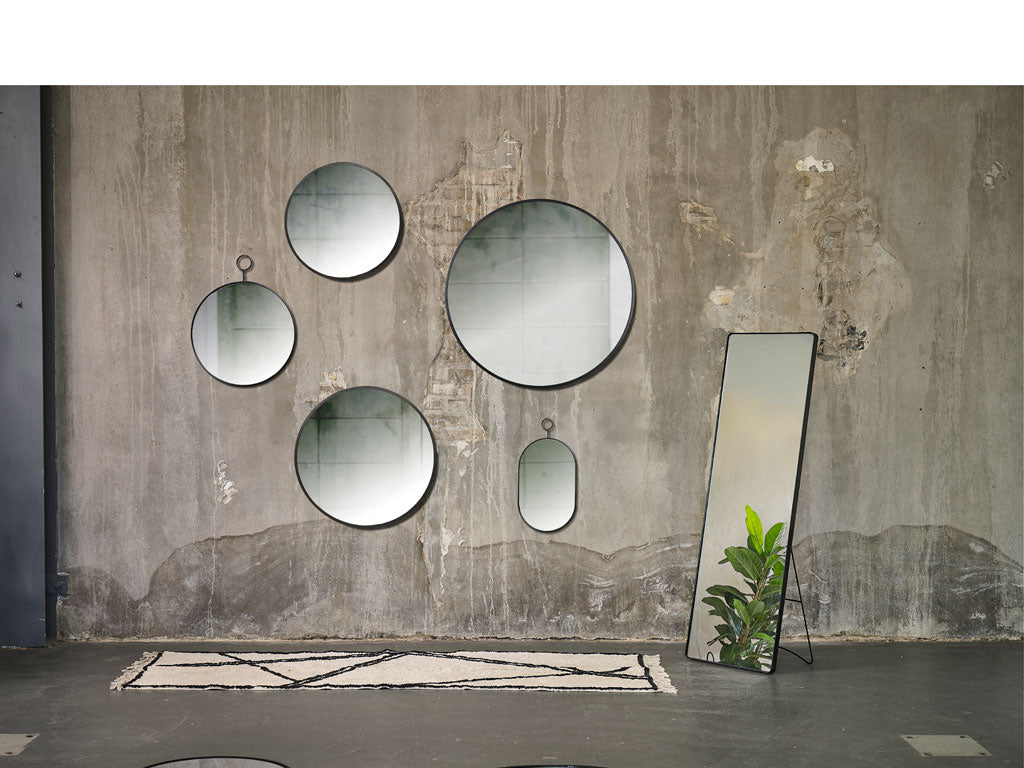 Villa Collection Denmark 341182 Spiegel Rond Zwart - Wandspiegel 60 cm