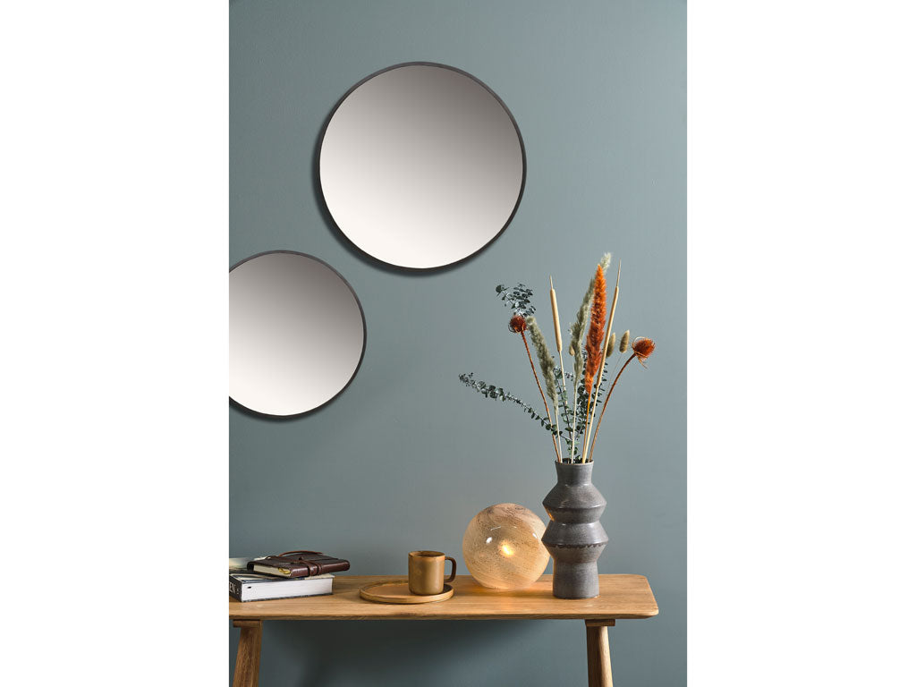 Villa Collection Denmark 341182 Spiegel Rond Zwart - Wandspiegel 60 cm