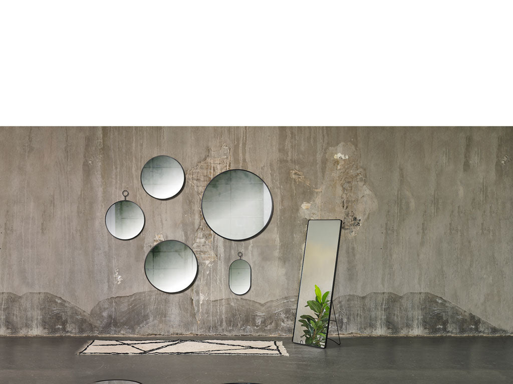 Villa Collection Denmark 341182 Spiegel Rond Zwart - Wandspiegel 60 cm