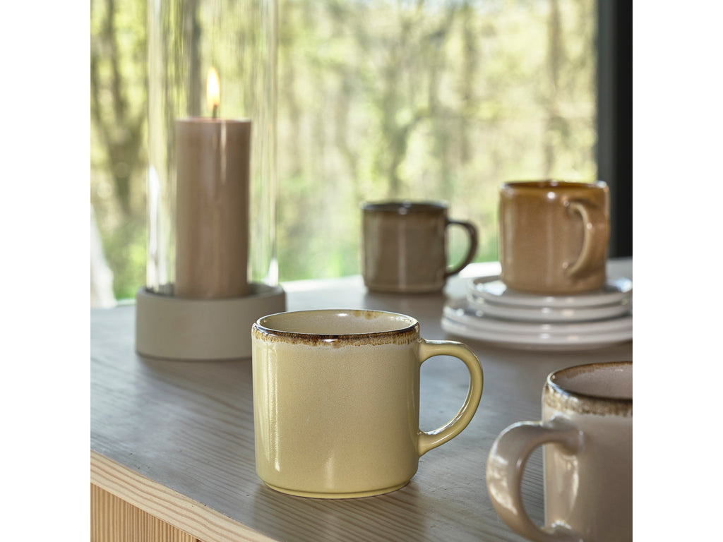 Villa Collection Styles Mok met handvat Dia 8,5 x 8,5 cm 0,4 liter Amber - Accessoire Loods