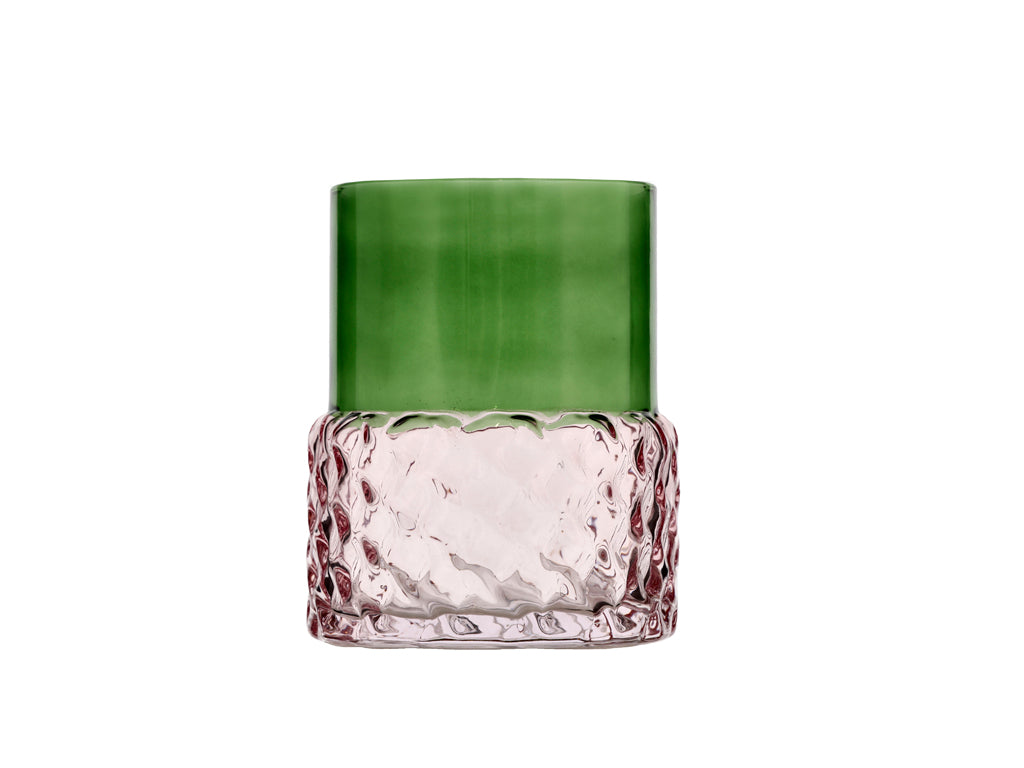 Villa Collection Glow Theelichthouder Dia 7,7 x 10 cm Groen/Roze - Accessoire Loods