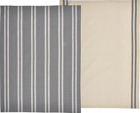 Södahl - 2 stuks Theedoeken Line serie, 50×70 cm - 100% katoen - Accessoire Loods