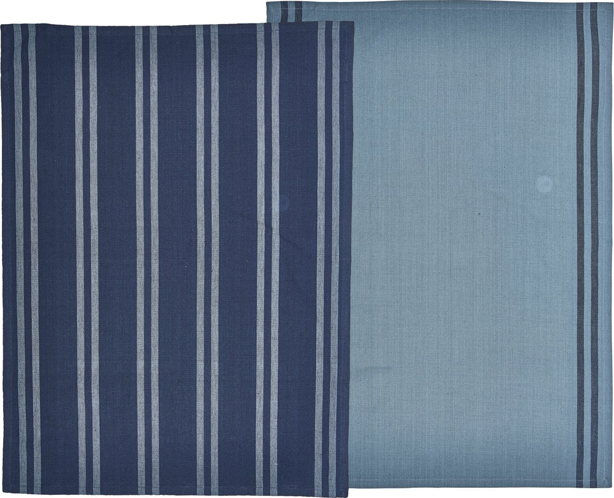 Södahl - 2 stuks Theedoeken Line serie, 50×70 cm - 100% katoen - Accessoire Loods