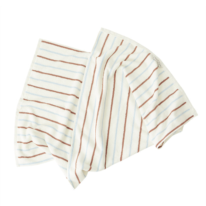 OYOY Living Raita Towel Caramel / Ice Blue